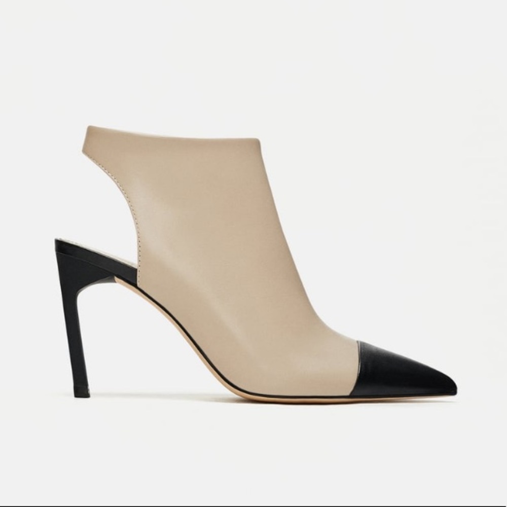 Zara pointy sling back bootie